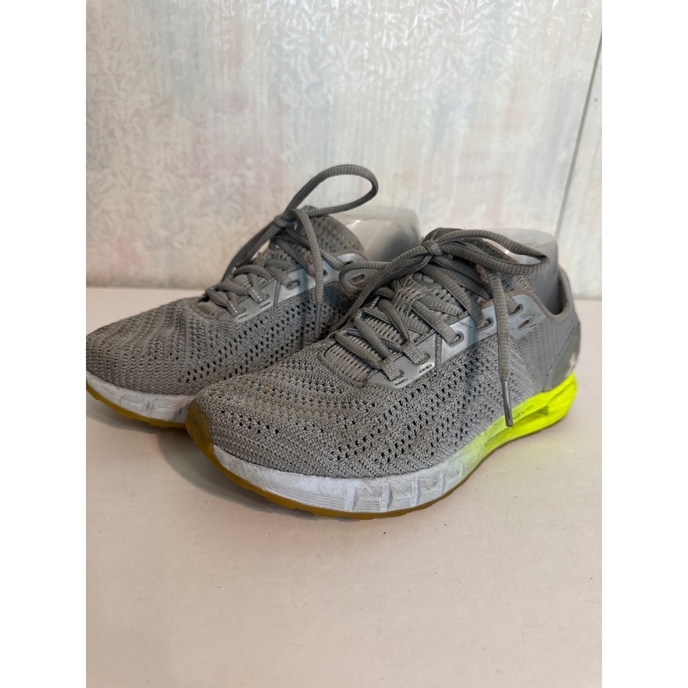 Under Armour HOVR Sonic Grey Lime Green Running Shoes 3021588-100 Womens 8